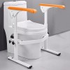 ZYY@ Cadre Toilette Securise Réglable, Rehausseur WC Adulte avec Accoudoir, Barre Dappui WC, Accoudoir de Toilette Résistant