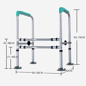 Main courante de sécurité pour toilettes, cadre auxiliaire réglable pour salle de bain, pour personnes âgées, personnes handi