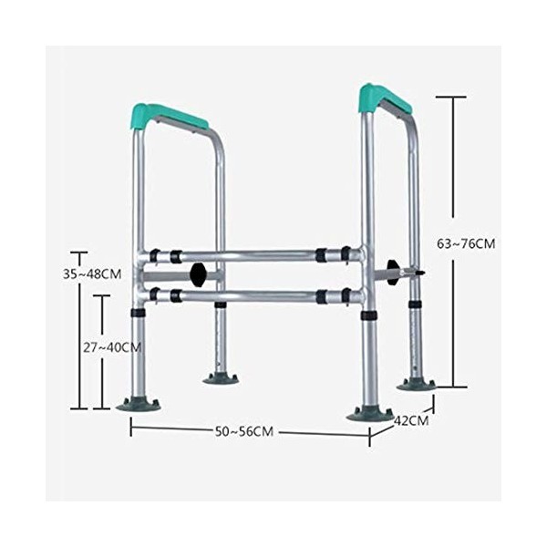 Main courante de sécurité pour toilettes, cadre auxiliaire réglable pour salle de bain, pour personnes âgées, personnes handi