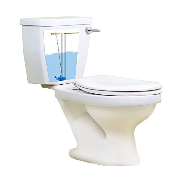 Speesy 2X Remplacement Flapper WC Flapper Universel En Caoutchouc pour Tasse WC avec Remplacement de 8 Chaînes Flapper