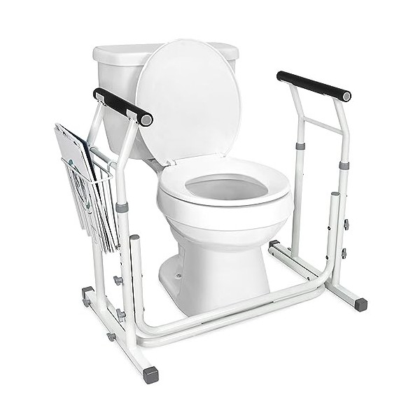 Vaunn Barre dappui pour toilettes et chaise percée Hauteur réglable