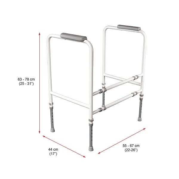 NRS Healthcare Cadre WC S18993 - Hauteur et largeur réglables