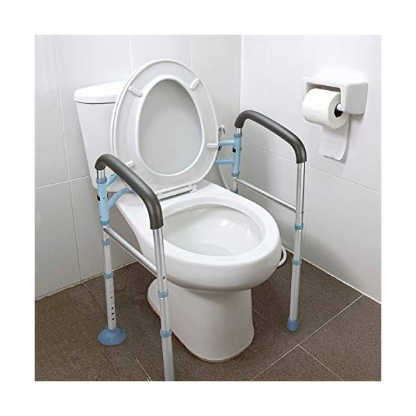 OasisSpace Rail de sécurité pour toilettes – Cadre de sécurité robuste pour personnes âgées, handicapés et handicapés – Barre