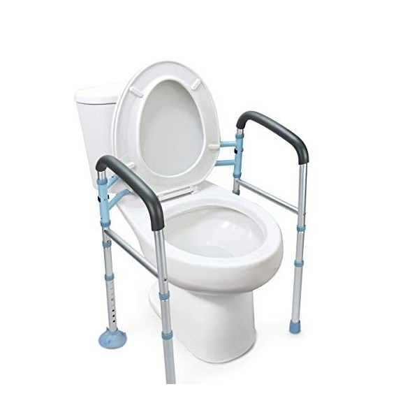 OasisSpace Rail de sécurité pour toilettes – Cadre de sécurité robuste pour personnes âgées, handicapés et handicapés – Barre