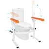 Beendou Rails de sécurité pour toilettes pour personnes âgées 235,9 kg , rails de toilette pour personnes âgées, hauteur rég