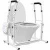 NAIZY Cadre Toilette Securise WC réglable en hauteur et angle réglable Support de WC avec panier de rangement Support WC, cha