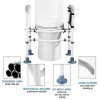 KSITEX Rails de sécurité et cadre pour toilettes, poignées de toilette pour personnes âgées, supports de toilette pour person