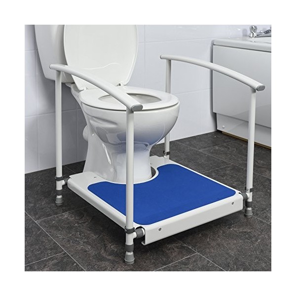 NRS Healthcare Nuvo Petite Childrens Toilet Platform With Handrails - Height Adjustable Eligible for VAT relief in the UK 