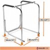 DIALDRCARE Cadre de toilettes autoportant en acier inoxydable pour personnes âgées handicapées handicapées