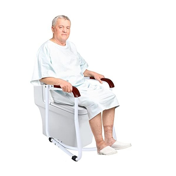 Barre dappui de toilettes sur pied, cadre de toilettes rembourré, cadre de sécurité pour les personnes âgées, handicapées et