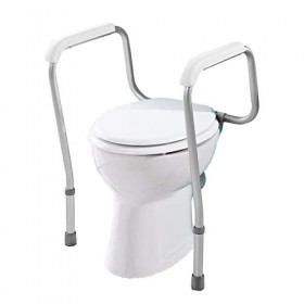 Aide à la levée de WC - Hauteur réglable : 66 à 76 cm - Charge maximale : 113 kg - Accessoires WC