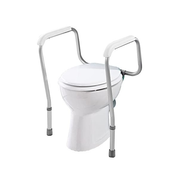 Aide à la levée de WC - Hauteur réglable : 66 à 76 cm - Charge maximale : 113 kg - Accessoires WC