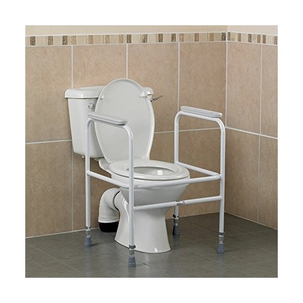 Days - 503Elf - Cadre de Toilette Acier avec Fixation au Sol Blanc