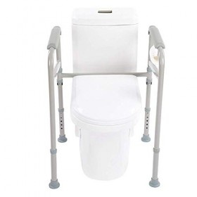 Support de sécurité pour toilettes Toilettes, structure avec accoudoirs de soutien pour salle de bain, douche pour handicapés