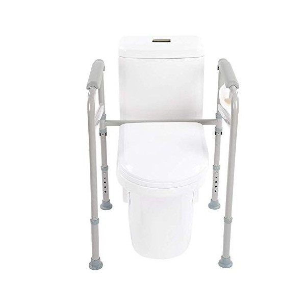 Support de sécurité pour toilettes Toilettes, structure avec accoudoirs de soutien pour salle de bain, douche pour handicapés