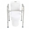 Ejoyous Barre de support pour toilettes, accoudoirs antidérapants, hauteur réglable de 65 à 86 cm, accoudoirs cascades, sécur