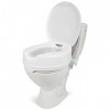 Dunimed Rehausseur de toilettes avec couvercle - 11 cm - Rehausseur WC à clipser