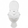 Dunimed Rehausseur de toilettes avec couvercle - 11 cm - Rehausseur WC à clipser