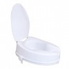 Mobiclinic, Rehausseur WC adulte, 10 cm, Mod. Titán, Marque Européenne, Siège de toilette surélevé, Couvercle, Rehausseur de 