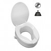 PEPE - Rehausseur WC Adulte 15 cm, Toilette Rehausseur de WC pour Personne Âgée, Siège Toilette Handicapé, Rehausseurs de Toi