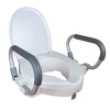 Mobiclinic, Rehausseur WC adulte, Mod. Alcalá, Marque européenne, Hauteur 10 cm, Rehausseur Toilettes Personnes Âgées, Siège 