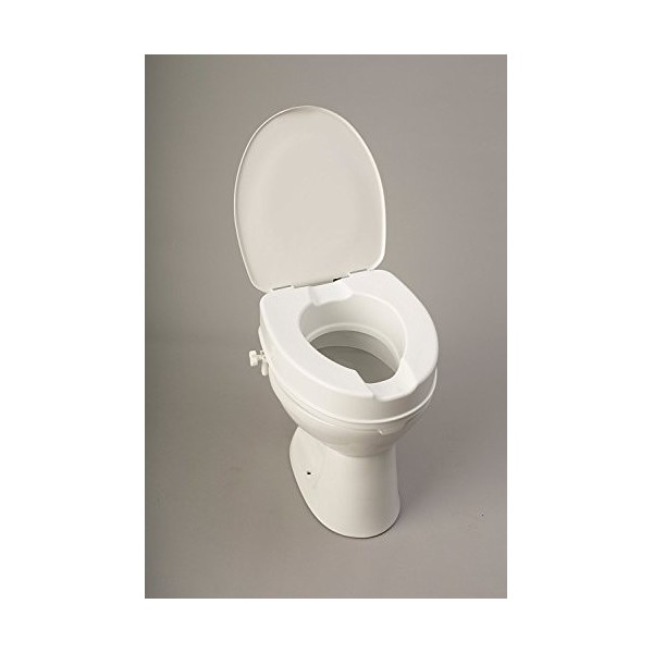 Stock-Fachmann® Rehausseur WC avec ouverture hygiénique Blanc 10 cm