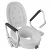 Mobiclinic, Rehausseur WC Adulte, Mod. Guadiana, Marque européenne, Siège de Toilette Surélevé, Rehausseur Toilette, pour Per