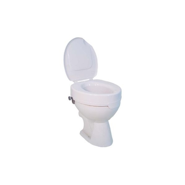 Drive Medical Rehausseur de toilettes avec couvercle, Ticco 2 G, Blanc