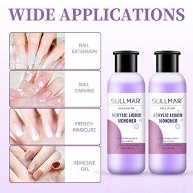 SULLMAR Monomère liquide acrylique monomère liquide acrylique pour ongles en acrylique professionnel monomère liquide sans od