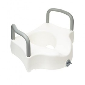 Rehausseur Wc Anatomique,Accessoires salle de bains pour personnes handicapées et âgées,Charge maximale 100 kg,Couleur blanch