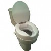 Rehausseur WC, Rehausseur toilettes, avec Couvercle, Hauteur 10 cm, Blanc