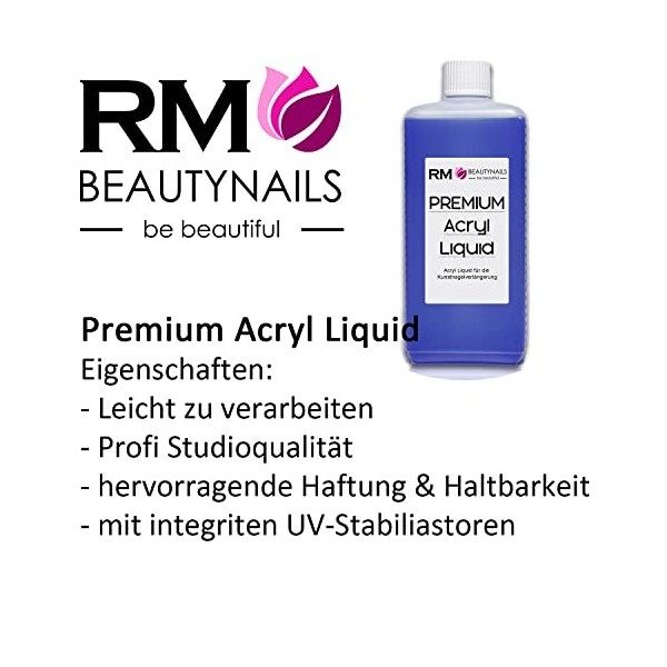 Liquide acrylique liquide professionnel avec Sunblocker RM Beautynails 1 x 100 ml
