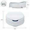 flexilife Health Abattant de WC avec couvercle - au choix 10cm ou 15cm - Rehausse toilette, rehausseur wc adulte 10 cm