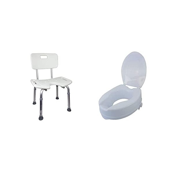 Mobiclinic, Chaise de Douche, Mod. Marisma, Marque européenne, Siège de Douche, Forme U, pour Personnes âgées et handicapées 