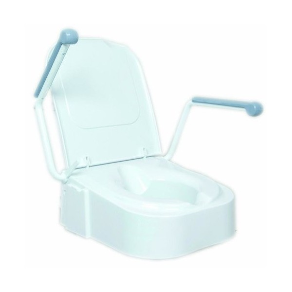 NRS Healthcare Siège de toilette surélevé avec accoudoirs