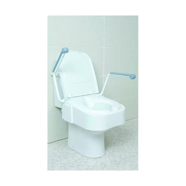 NRS Healthcare Siège de toilette surélevé avec accoudoirs