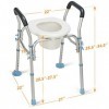 OasisSpace Abattant de toilette surélevé pour personnes âgées, handicapés, handicapés