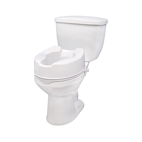 Drive Medical Abattant de WC surélevé avec serrure Blanc