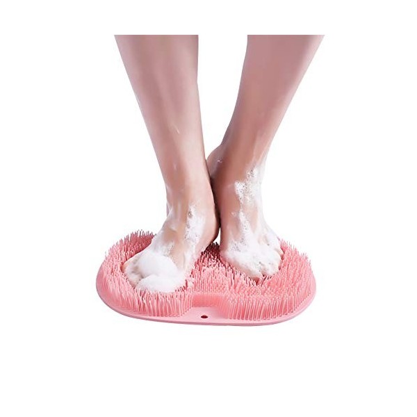 Laveur de Pieds de Douche,Brosse à Récurer pour Massage des Pieds de Douche avec Antidérapant et Poils Forts Doux pour Soins 