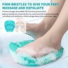 Nettoyage Pieds Laveur de Pieds de Douche, Ventouses Antidérapantes et Poils Forts doux, Soin Exfoliant des Masseur Pieds, Pr