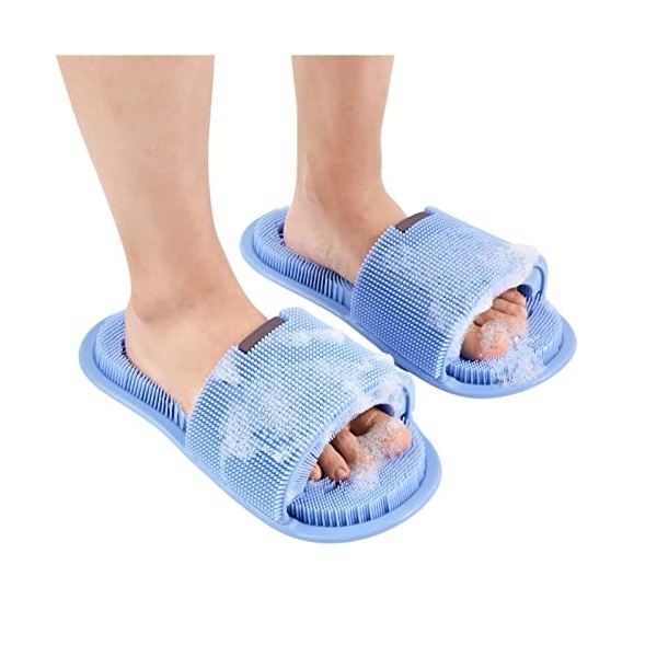 Brosse Pieds Douche, Foot Scrubber Douche Brosse Pieds, Pieds Douche Avec Ventouses Antidérapantes, Tapis Massage Exfoliant, 