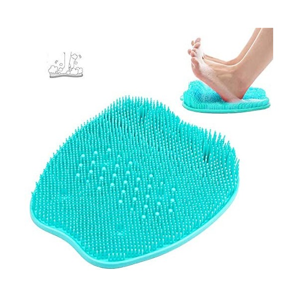 Laveur de Pieds de Douche,Brosse à Récurer pour Massage des Pieds de Douche avec Antidérapant et Poils Forts Doux pour Soins 