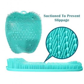 Gorgeousy Masseur de Nettoyage pour Brosse à récurer pour Pieds de Douche avec ventouses antidérapantes et Poils fermes et fe