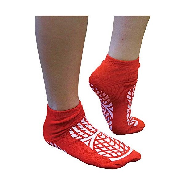 Aidapt Chaussettes Antidérapantes Double Face Taille 45-47 Rouge