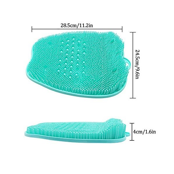 SIMUER Laveur de Pieds de Douche, Brosse à Pied Laveur de Douche Exfoliante Améliorant La Circulation des Pieds des Jambes An