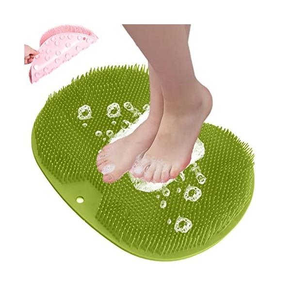 RUMENG Shower Foot & Back Scrubber, Massage Pad,Foot Scrubber Douche Brosse Pieds,éPurateur De Pieds Et De Dos De Douche, Cou