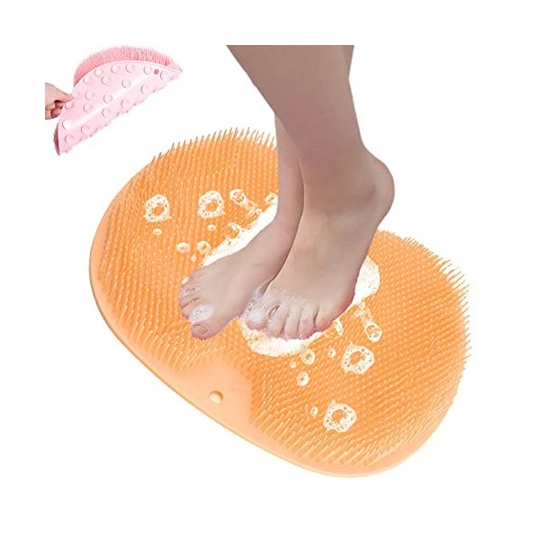 RUMENG Shower Foot & Back Scrubber, Massage Pad,Foot Scrubber Douche Brosse Pieds,éPurateur De Pieds Et De Dos De Douche, Cou