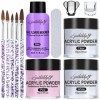 SPTHTHHPY Kit Vernis à Ongles Complet, 3Pcs Poudre Acrylique pour Ongles et 40ML Professionnel Liquide Acrylique + accessoire