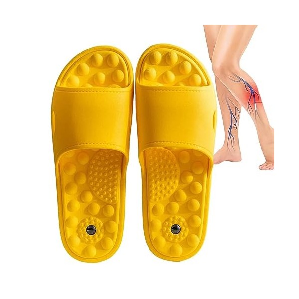 massage des pieds - bain pieds massage léger antidérapantes douces,Chaussons réflexologie pour femme toute lannée, sandales 