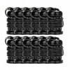 Vitaciti Lot de 12 flacons de bain détox ronds en acier inoxydable Noir